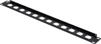 Produktbild: Renkforce 12 Port Netzwerkschrank-Ger&auml;teboden 483mm (19") 1 HE Schwarz