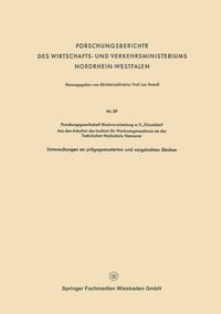 Produktbild: Forschungsberichte des Wirtschafts- und Verkehrsministeriums Nordrhein-Westfalen