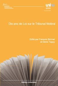 Produktbild: Dix ans de Loi sur le Tribunal f&eacute;d&eacute;ral