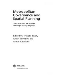 Produktbild: Metropolitan Governance and Spatial Planning