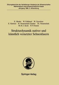 Produktbild: Strukturdynamik nativer und k&uuml;nstlich vernetzter Sehnenfasern