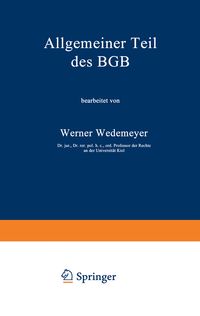Produktbild: Allgemeiner Teil des BGB