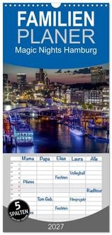 Produktbild: Familienplaner 2027 - Magic Nights Hamburg mit 5 Spalten (Wandkalender, 21 x 45 cm) CALVENDO