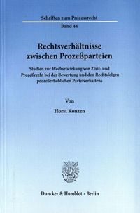 Produktbild: Rechtsverh&auml;ltnisse zwischen Proze&szlig;parteien.