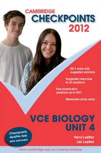 Produktbild: Cambridge Checkpoints VCE Biology Unit 4 2012