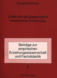 Produktbild: Unterricht als Gegenstand empirischer Forschung