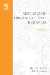 Produktbild: Research in Organizational Behavior