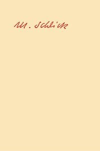 Produktbild: Moritz Schlick. Naturphilosophische Schriften