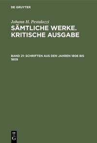 Produktbild: Schriften aus den Jahren 1806 bis 1809