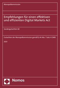 Produktbild: Empfehlungen f&uuml;r einen effektiven und effizienten Digital Markets Act