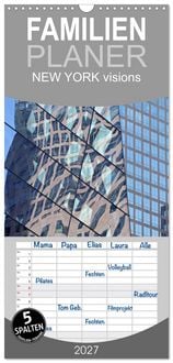 Produktbild: Familienplaner 2027 - NEW YORK visions mit 5 Spalten (Wandkalender, 21 x 45 cm) CALVENDO