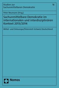 Produktbild: Sachunmittelbare Demokratie im internationalen und interdisziplin&auml;ren Kontext 2013/2014