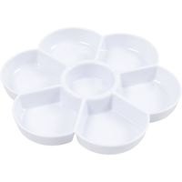 Produktbild: Creativ Company Blumen-Farbpalette, D 17,5 cm, Wei&szlig;, 1 Stk