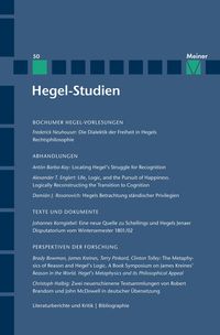 Produktbild: Hegel-Studien Band 50