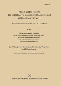Produktbild: Zur Wirkungsweise der steroiden Hormone auf Wachstum und Differenzierung