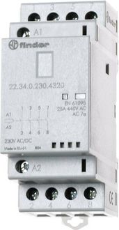 Produktbild: Finder 22.34.0.230.4620 Sch&uuml;tz 2 Schlie&szlig;er, 2 &Ouml;ffner 230 V/DC, 230 V/AC 25A 1St.