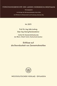 Produktbild: Einfl&uuml;sse auf die Brennbarkeit von Zementrohmehlen