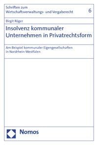 Produktbild: Insolvenz kommunaler Unternehmen in Privatrechtsform