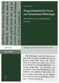 Produktbild: Programmatische Texte zur Deutschen Philologie
