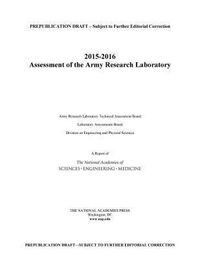 Produktbild: 2015-2016 Assessment of the Army Research Laboratory