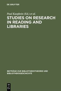 Produktbild: Studies on research in reading and libraries