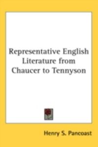 Produktbild: Representative English Literature from Chaucer to Tennyson