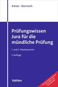 Produktbild: Pr&uuml;fungswissen Jura f&uuml;r die m&uuml;ndliche Pr&uuml;fung