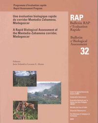 Produktbild: A Rapid Biological Assessment of the Mantadia-Zahamena Corridor, Madagascar