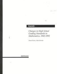 Produktbild: Changes in High School Grading Standards in Mathematics, 1982-1992