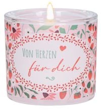 Produktbild: Glaswindlicht zum Geburtstag - Von Herzen f&uuml;r dich