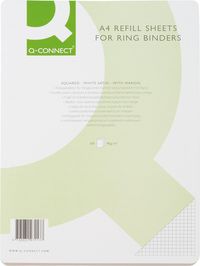 Produktbild: Q-CONNECT&reg; Ringbucheinlagen, 5 mm kariert mit Rahmen 55RR