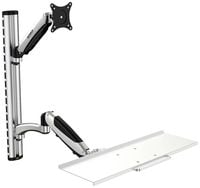 Produktbild: SpeaKa Professional Monitor-Wandhalterung SP-MM-730 1 Display(s) 43,2 cm (17") - 68,6 cm (27") Schwarz/Silber H&ouml;henverstellbar, Neigbar, Schwenkbar,