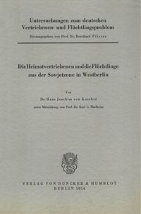Produktbild: Untersuchungen zum deutschen Vertriebenen- und Fl&uuml;chtlingsproblem.