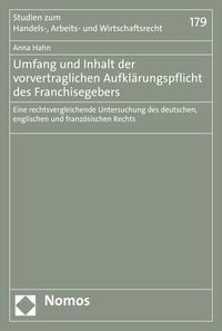 Produktbild: Umfang und Inhalt der vorvertraglichen Aufkl&auml;rungspflicht des Franchisegebers