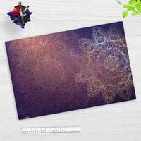Produktbild: Cover-your-desk Schreibtischunterlage f&uuml;r Kinder und Erwachsene lila-goldenes Mandala, aus hochwertigem Vinyl, 60 x 40 cm