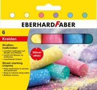 Produktbild: Eberhard Faber 526504 - Stra&szlig;enmalkreiden Glitzer, 6er Set