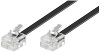 Produktbild: Goobay Telefon (analog) Anschlusskabel [1x RJ11-Stecker - 1x RJ11-Stecker] 10.00m Schwarz