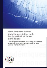 Produktbild: Validit&eacute; pr&eacute;dictive de la Statique-99R et de ses dimensions
