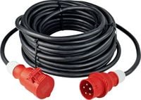 Produktbild: AS Schwabe 61025 Strom Verl&auml;ngerungskabel 32 A Schwarz 25.00 m H07RN-F 5G 4 mm&sup2;