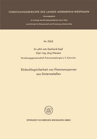 Produktbild: R&uuml;ckschlagsicherheit von Flammensperren aus Sintermetallen
