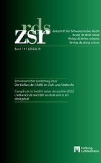 Produktbild: ZSR Band 141 (2022) II - Schweizerischer Juristentag 2022 / Congr&egrave;s de la Soci&eacute;t&eacute; suisse des Juristes 2022