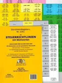 Produktbild: D&uuml;rckheimRegister&reg; STEUERRICHTLINIEN MIT STICHWORTEN aus der Gesetzes&uuml;berschrift