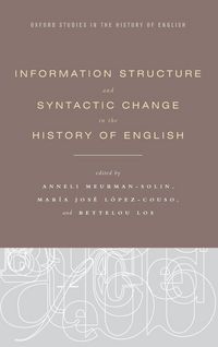 Produktbild: Information Structure and Syntactic Change in the History of English