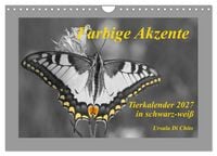 Produktbild: Farbige Akzente - Tierkalender 2027 in schwarz-wei&szlig; (Wandkalender 2027 DIN A4 quer), CALVENDO Monatskalender
