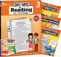 Produktbild: 180 Days(tm) Reading 2nd Ed, Writing, Spelling, & Language Grade 3: 4-Book Set