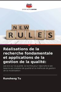 Produktbild: R&eacute;alisations de la recherche fondamentale et applications de la gestion de la qualit&eacute;: