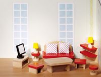 Bild vom Artikel Goki Puppenmöbel Wohnzimmer, Holz vom Autor 