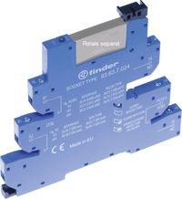 Produktbild: Finder 93.63.0.024 Relaissockel mit Halteb&uuml;gel, mit LED, mit EMV-Entst&ouml;rbeschaltung Passend f&uuml;r Serie (Relais): Serie 34 Finder