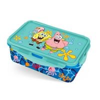 Produktbild: Brotdose Spongebob Schwammkopf Lunch To Go mit 2 Eins&auml;tzen gr&uuml;n/blau/gelb 1000 ml Kunststoff