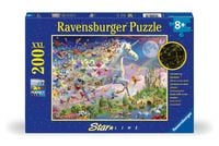 Produktbild: Kinderpuzzle 200 XXL Teile - Leuchtendes Schmetterlingseinhorn